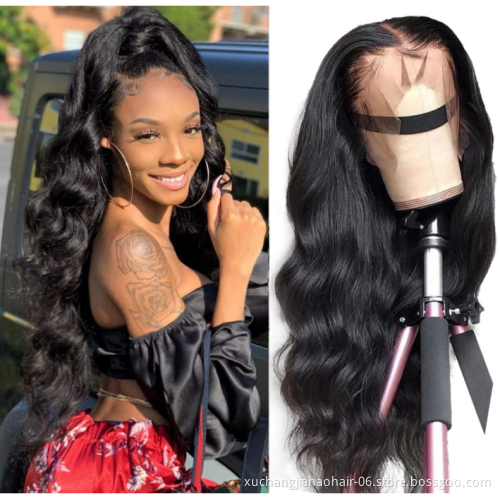 Woman's romance 4*4 closure lace wig wholesale price good quality 100% Human brazilian hair with closure remy hair 40 inch wig